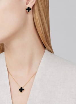 COLLAR TREBOL BLACK GOLD